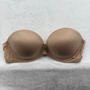 Victoria's Secret Very Sexy Multi-Way Strapless‎ Bra 32D Nude Beige no straps